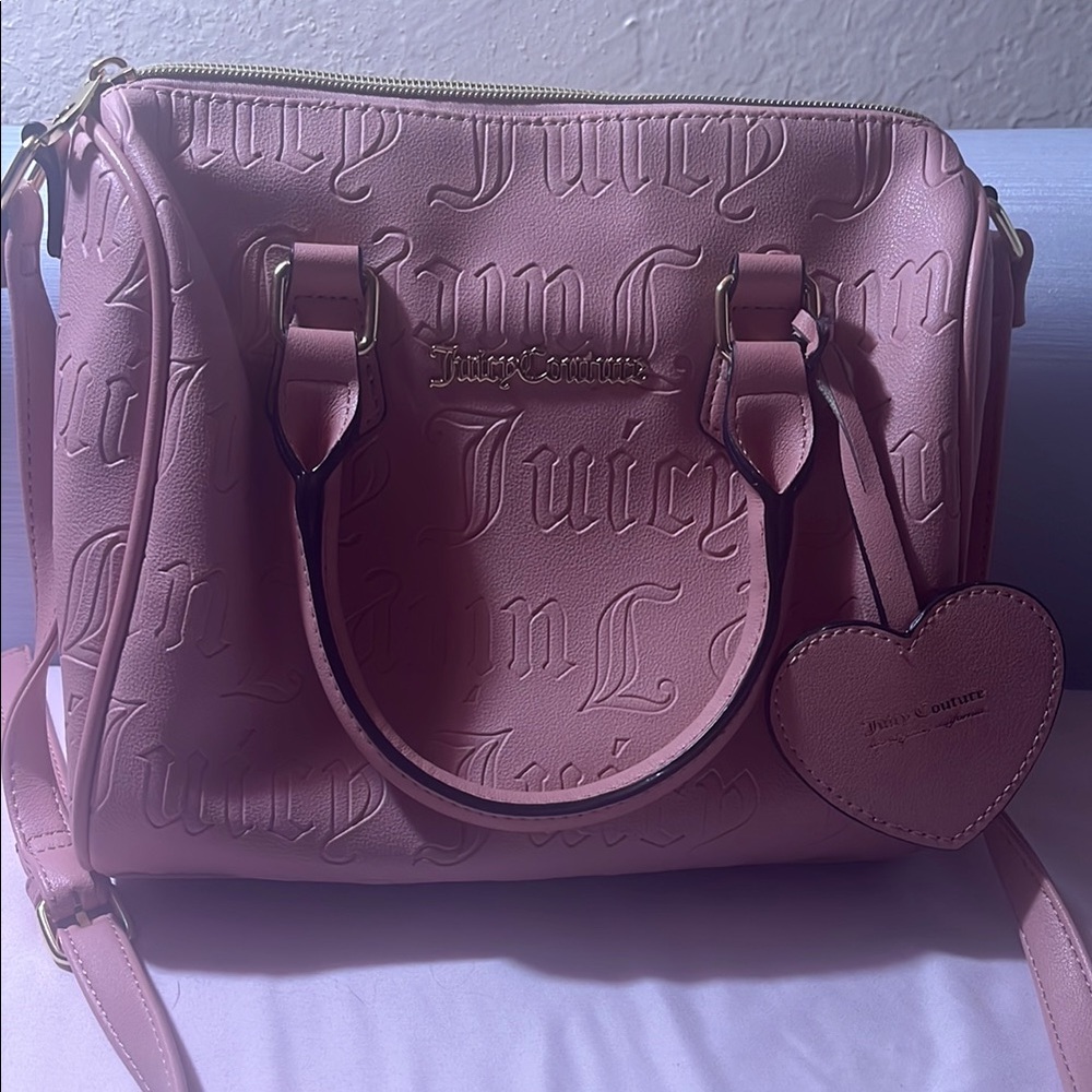 Juicy Couture Pink Embossed Satchel Bag